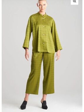 Natori women's green infinity jacquard sleepwear set L